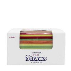 FAT STRAW ASST 8"" NEON F800NA 6/400