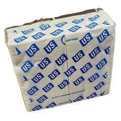 US DINNER NAPKIN 2PLY 1/8 FLD 16X14 WHITE 30/100