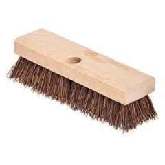 DECK SCRUB BRUSH WOOD BLOCK NATURAL FIBER 10"" 12CS