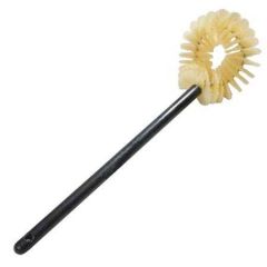 BOWL BRUSH POLYPROPOLENE CURVED YELLOW BRISTLE 21"" BLACK HANDLE