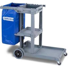 JANITOR CART 3 SHELF 19x45x39 GRAY