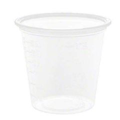 PLASTIC MEDICAL CUP GRADUATED 1.25oz CLEAR 2500/CS