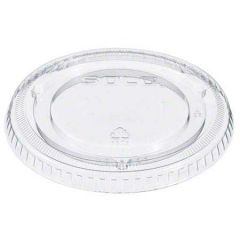 NO SLOT FLAT LID (9,12,20oz) CLEAR 10/100