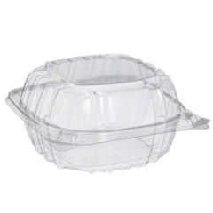 HINGED SANDWICH CONTAINER MEDIUM 6x6 CLEAR 500/CS