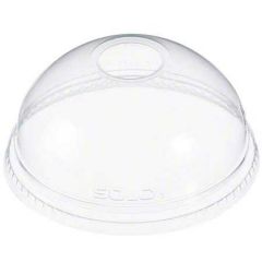 DOME LID WITH HOLE (16,24oz) CLEAR 10/100