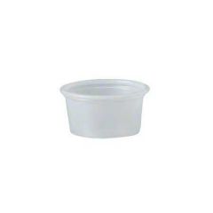 SQUAT PLASTIC SOUFFLE CUP .75oz TRANSLUCENT 10/250