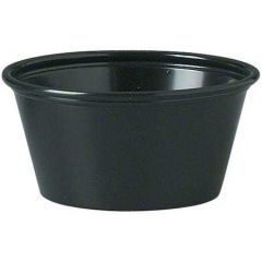 PLASTIC SOUFFLE CUP 2oz BLACK 10/250