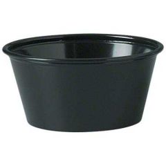 PLASTIC SOUFFLE CUP 3.25oz BLACK 10/250