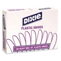 KNIFE MEDIUM WEIGHT POLYSTYRENE BOXED 7"" WHITE 10/100