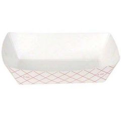 RED PLAID FOOD TRAY 6oz 1000/CS