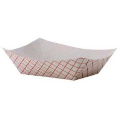 RED PLAID FOOD TRAY .5LB 1000/CS