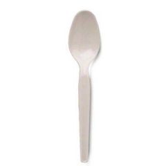 SPOON MEDIUM WEIGHT POLYSTYRENE DENSE PK 6"" WHITE 1000/CS