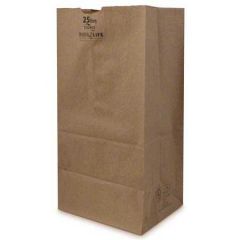 #25 PAPER BAG 40LB 8x6x16 KRAFT 500/PK