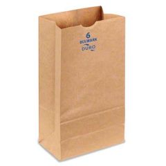 #6 BAG HEAVY DUTY 50LB 6x4x11 KRAFT 500/PK