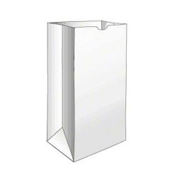 #2 PAPER BAG 30LB 4x2.5x8 WHITE 500/PK