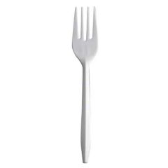 FORK MEDIUM WEIGHT PP BULK 6"""" WHITE 1000/CS