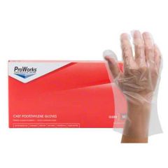 PROWORKS CAST POLY GLOVE POWDER FREE M 10/100