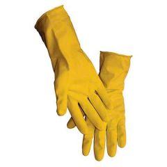 LATEX GLOVE LINED 16MIL LARGE YELLOW 10/12
