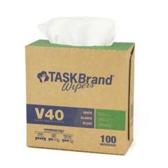 V40 TASK WIPER ALL PURPOSE POP-UP 9x16 WHITE 9/100