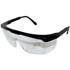 SAFETY GLASSES CLEAR LENS ANTI-FOG BLACK FRAME