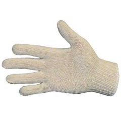 STRING KNIT COTTON POLY GLOVE L WHITE 12/PK