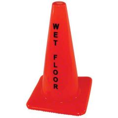 WET FLOOR CONE 18"" ORANGE 6/C S