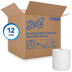 SCOTT UNIVERSAL ROLL TOWEL 8x1000 WHITE 12/CS
