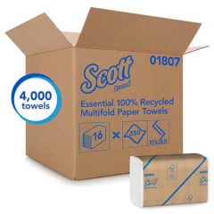 SCOTT MULTIFOLD TOWEL 100% RECYCLED 16/250