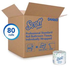 SCOTT BATH TISSUE 2PLY 4.5x4.4 WHITE 80/550
