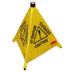 POP-UP SAFETY CONE + HOLDER 30"" YELLOW 12/CS