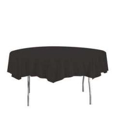 TABLECOVER OCTAGONAL BLACK 82""